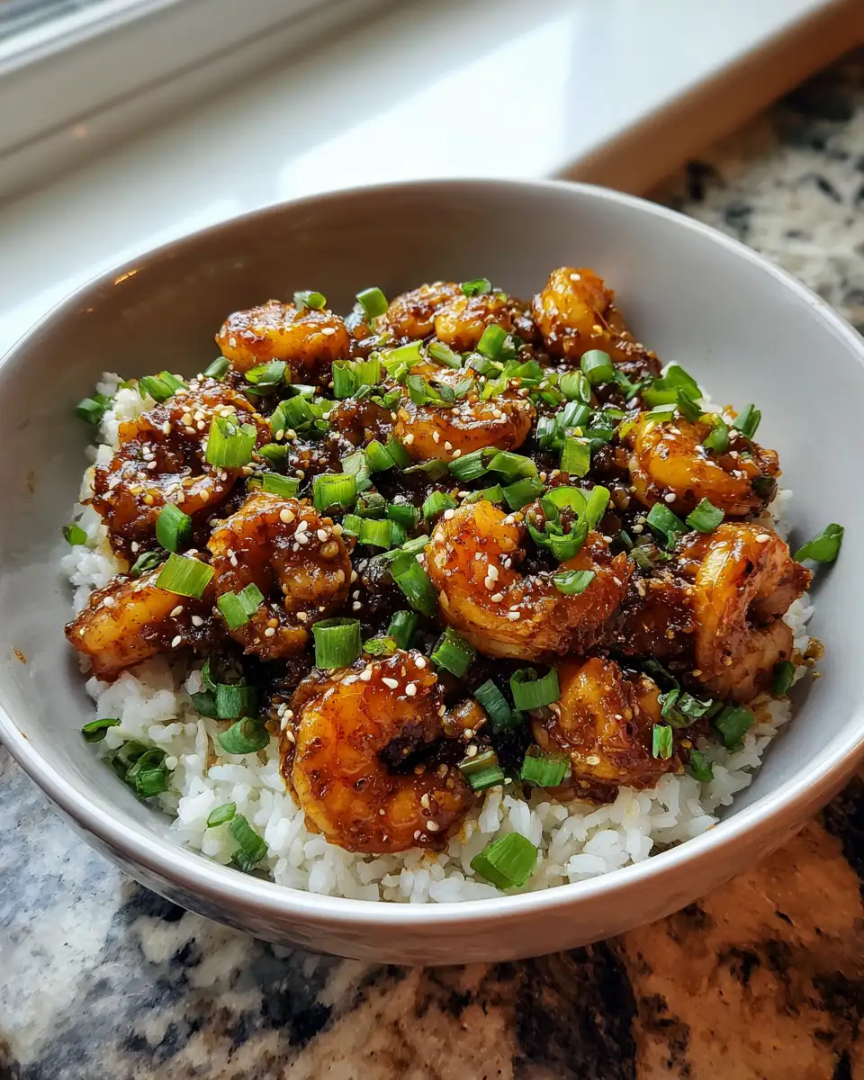 Sizzling High-Protein Honey Garlic Shrimp: Your New Go-To Dinner Delight 7 Final dish - Sizzling High-Protein Honey Garlic Shrimp: Your New Go-To Dinner Delight