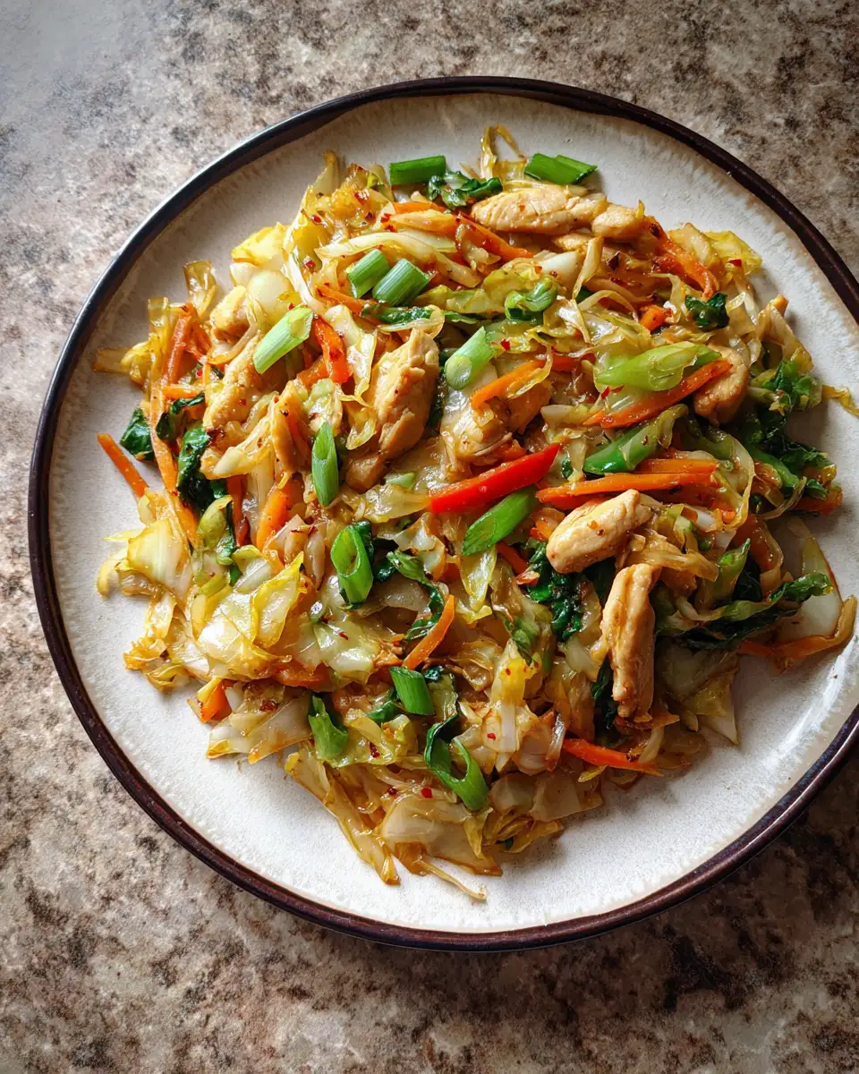 Quick and Flavorful Chicken Cabbage Stir Fry Recipe You’ll Love 7 Final dish - Quick and Flavorful Chicken Cabbage Stir Fry Recipe You’ll Love