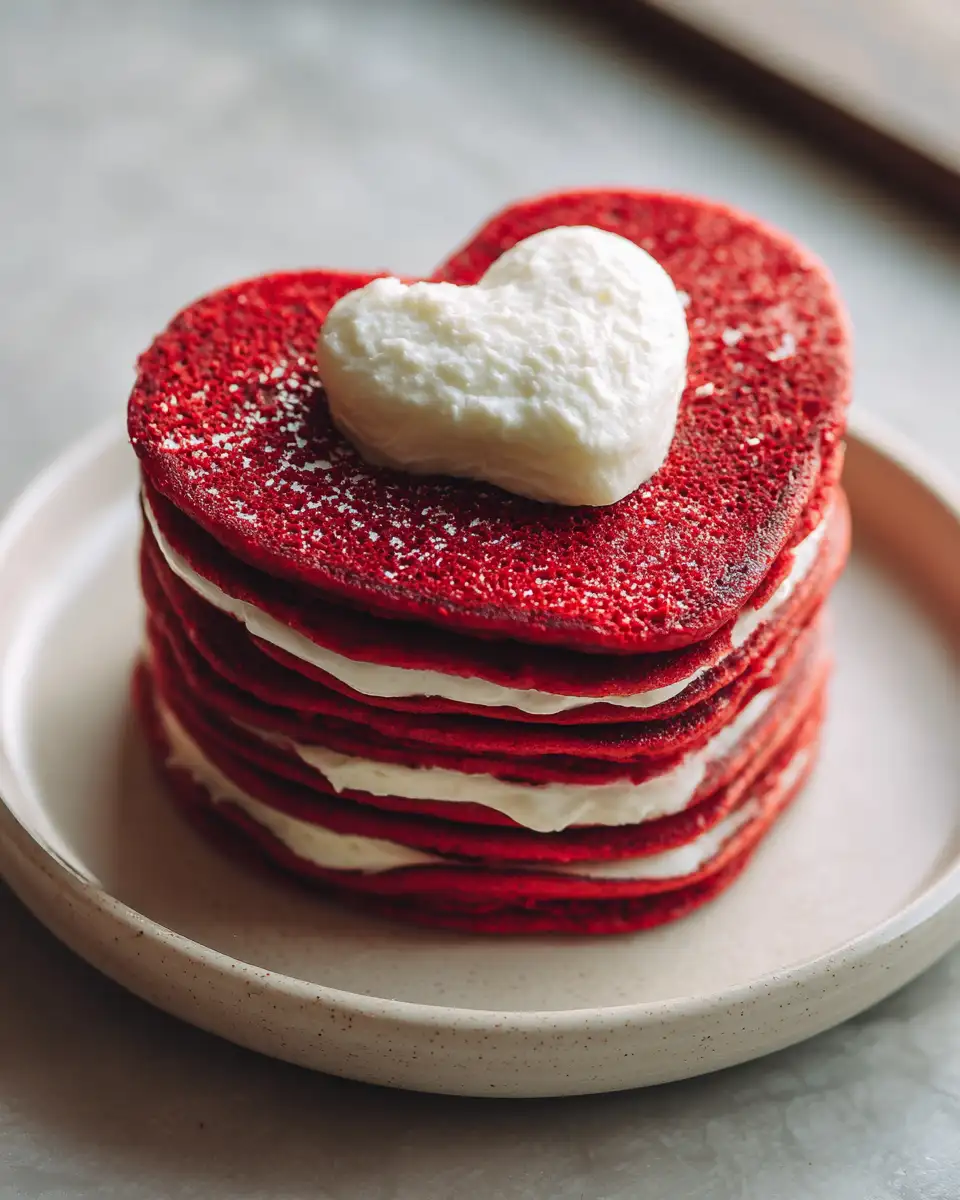 Love at First Bite: Heart-Shaped Red Velvet Pancakes for a Sweet Morning - Featured Image