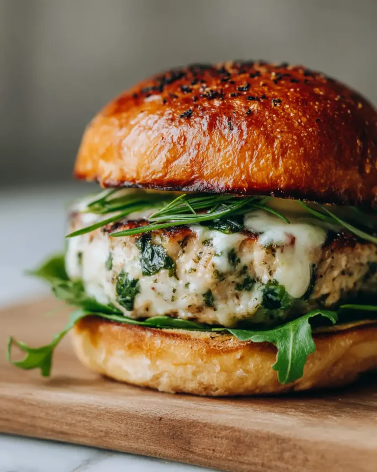 Mouthwatering White Cheddar and Spinach Chicken Burgers You Have to Try - Featured Image